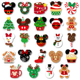 JovelliBom Christmas Mouse Cruise magnets on fridge for festive holiday decor