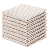 Joybest cotton dish cloths close-up shows waffle weave for quick drying