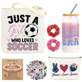 JoycuFF glass cup with soccer design for on-field hydration