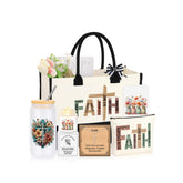 JSENGIFT faith necklace closeup in stainless steel for daily wear.