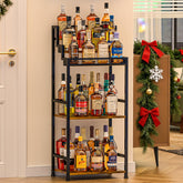 Jsskeeim trapezoidal liquor cabinet top steps showing bottle visibility and easy access