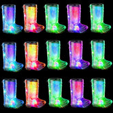 JTWKING light-up shot glasses glow vividly for festive cowboy boot shots