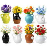 Juome mini vase magnet on fridge adds color and holds notes securely