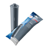 Jura CLEARYL Smart+ filter cartridge close-up showing filtration for clean coffee water.