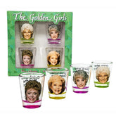 JUST FUNKY Golden Girls shot glasses set of four for festive toasts with friends.