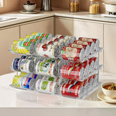 JUYUANHOM can organizer pantry 3-tier keeps cans neatly arranged for quick access
