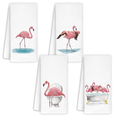 Jvpke pink flamingo hand towel 16x24, ideal for quick-dry kitchen and bath decor