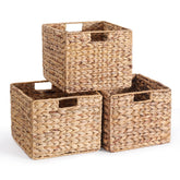 JYXIN water hyacinth basket weave close-up showing natural texture for elegant storage