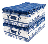 KAF Home navy flat towel folded neatly for quick drying and everyday use.