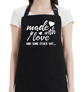 Kaidouma Funny Apron for Women front view offering full coverage while cooking