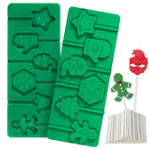 Kamehame gingerbread-men mold for homemade holiday lollipops and treats.