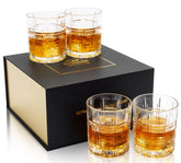 KANARS crystal whiskey glasses set displayed for elegant home entertaining