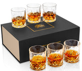 KANARS whiskey glasses set in gift box, 10 oz tumblers ideal for gifting.