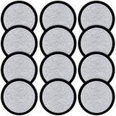 K&J Mr. Coffee charcoal filter disc packaging reduces waste and fits disc-style brewers.