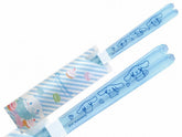 Kaneshotouki cinnamoroll heart clear chopsticks front view in light blue, stylish daily use.