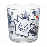 Kaneshotouki Pokemon Gengar glass cup with cut pattern, ideal for fans to enjoy beverages.