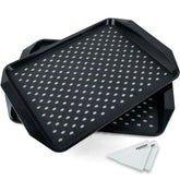 KAQAHIDO large non-slip tray with grippy dots keeps plates steady during meals.