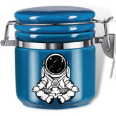 KARCOOL smell-proof jar with blue lid keeps herbs fresh longer.