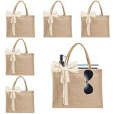 Karinoos burlap tote set with handles for sturdy daily shopping.