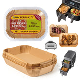 Katbite air fryer liner rectangle pack with 130 sheets for dual baskets