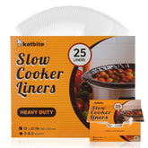Katbite Crock Pot Liners with pop-up dispensing for quick lining.