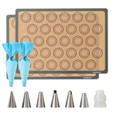 Katbite macaron baking mats 2-pack with printed guides for even batter portions