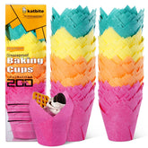 Katbite Tulip liners in green add elegant color to party cupcakes.