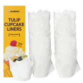 Katbite Tulip Cupcake Liners package showing bakery-style presentation and easy release.