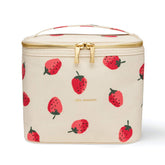 kate spade new york insulated lunch tote front view strawberries design keeps snacks fresh for work