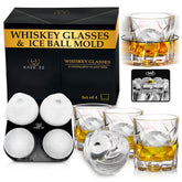 KAVE 22 whiskey glasses with rotating base for entertaining and visual drama