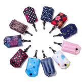Kaxich foldable tote bags folded in pocket for ultra-compact storage.