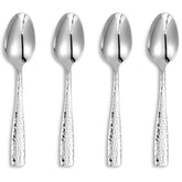 KEAWELL Louis hammered spoons set, four-piece, durable diningware for daily meals