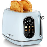 Keenstone Smart Touch Toaster in blue, front view showing precise browning option