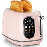 Keenstone smart touch pink front view toaster with intuitive controls for consistent toast