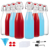 KeigoCare 8-set 16oz swing-top bottles ready for brewing and storage.
