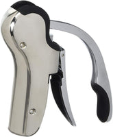 KEISSCO stainless steel wine opener vertical corkscrew in use for fast uncorking