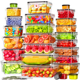 KEMETHY 80oz rectangular container with airtight lid for meal prep and freshness