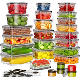KEMETHY airtight containers set displayed for organized pantry storage and meal prep