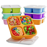 KEMETHY four-compartment bento in bright colors for organized meals.