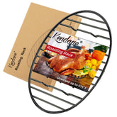 Kendane roasting rack with integrated feet elevates food for even cooking and cooling.