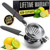 Kensington London large lemon squeezer in stainless steel with non-slip grip for easy juicing.