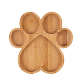 KEPATO paw-shaped serving tray in bamboo, perfect for stylish appetizers.