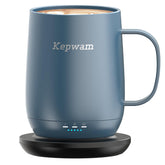 Kepwam T2 self-heating mug front view with matte ceramic finish for everyday coffee.