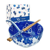 KeQiu 28 oz ceramic ramen bowl with chopsticks, ideal for cozy meals