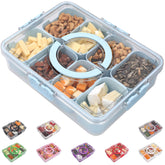 Keyvoz Snackle Box with divided tray and lid for organized snacks on the go.