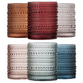 Khen beaded hobnail tumbler set, front view, stylish entertaining.