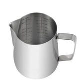 Kichwit stainless steel measuring cup with handle for comfortable grip.