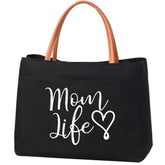 Kifasyo Mom Mama Bag in white canvas shows durable, easy-care material for daily use.