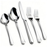 Kikcoin 40-pack silverware set with balanced weight for comfortable dining