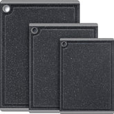 Kikcoin 3-piece cutting boards set shown together for versatile kitchen prep